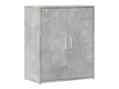 Aparador de madera de ingeniería gris hormigón 60x31x70 cm