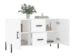 Aparador de madera de ingeniería blanco 100x36x60 cm