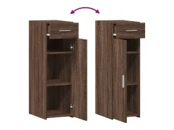 Aparador de madera de ingeniería marrón roble 30x42,5x93 cm
