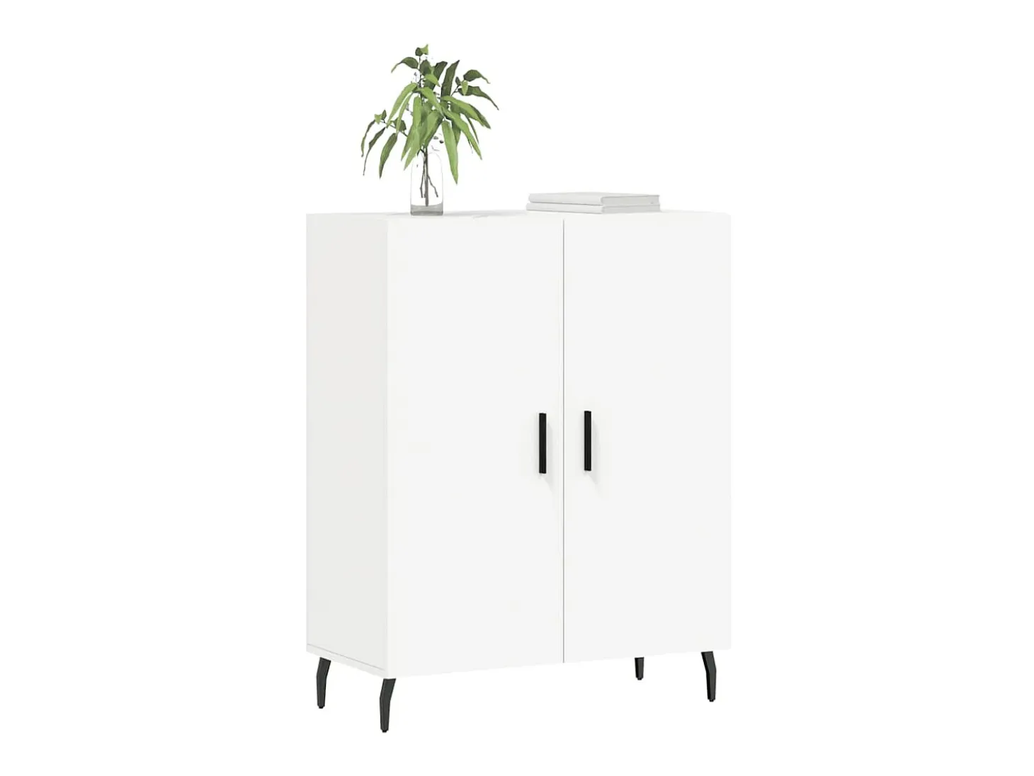 Aparador de madera de ingeniería blanco 69,5x34x90 cm ES80809