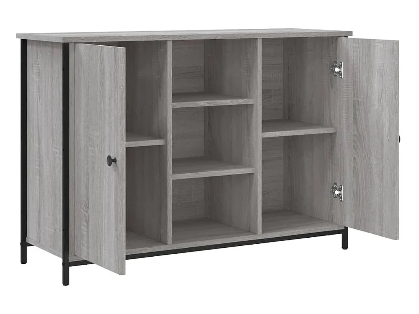 Aparador de madera de ingeniería gris Sonoma 100x35x70 cm ES92916