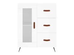 Aparador de madera de ingeniería blanco 69,5x34x90 cm