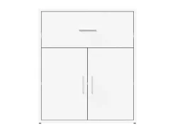 Aparador de madera de ingeniería blanco 60x31x70 cm ES637334