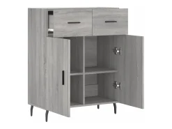 Aparador de madera de ingeniería gris Sonoma 69,5x34x90 cm