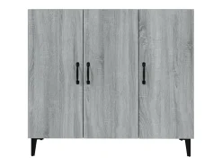 Aparador de madera de ingeniería gris Sonoma 90x34x80 cm