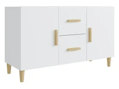 Aparador de madera de ingeniería blanco 100x36x60 cm ES19095
