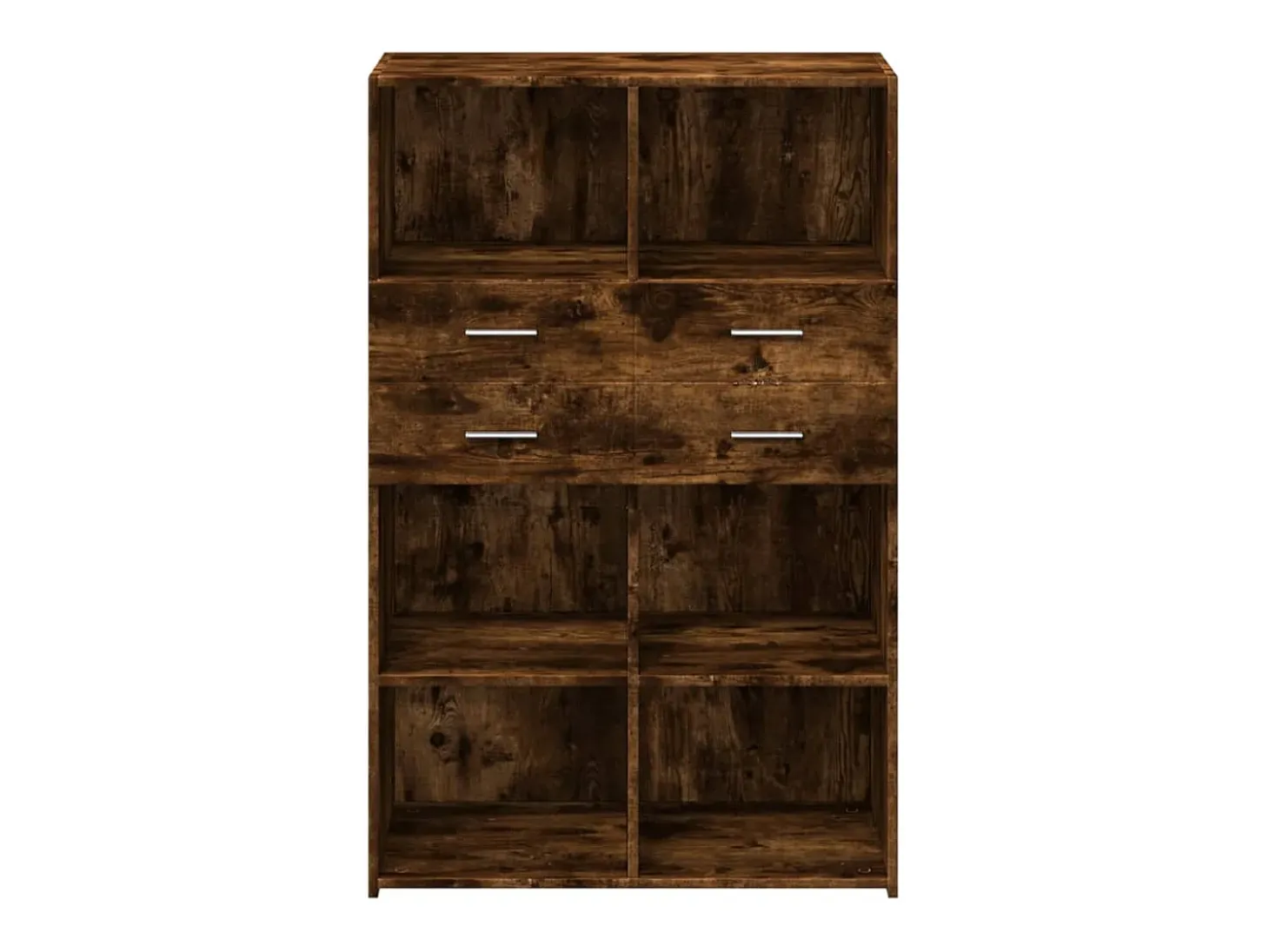 Aparador de madera de ingeniería roble ahumado 80x42,5x124 cm