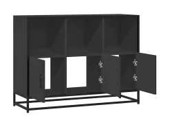Aparador de madera de ingeniería negro 100x35x76 cm
