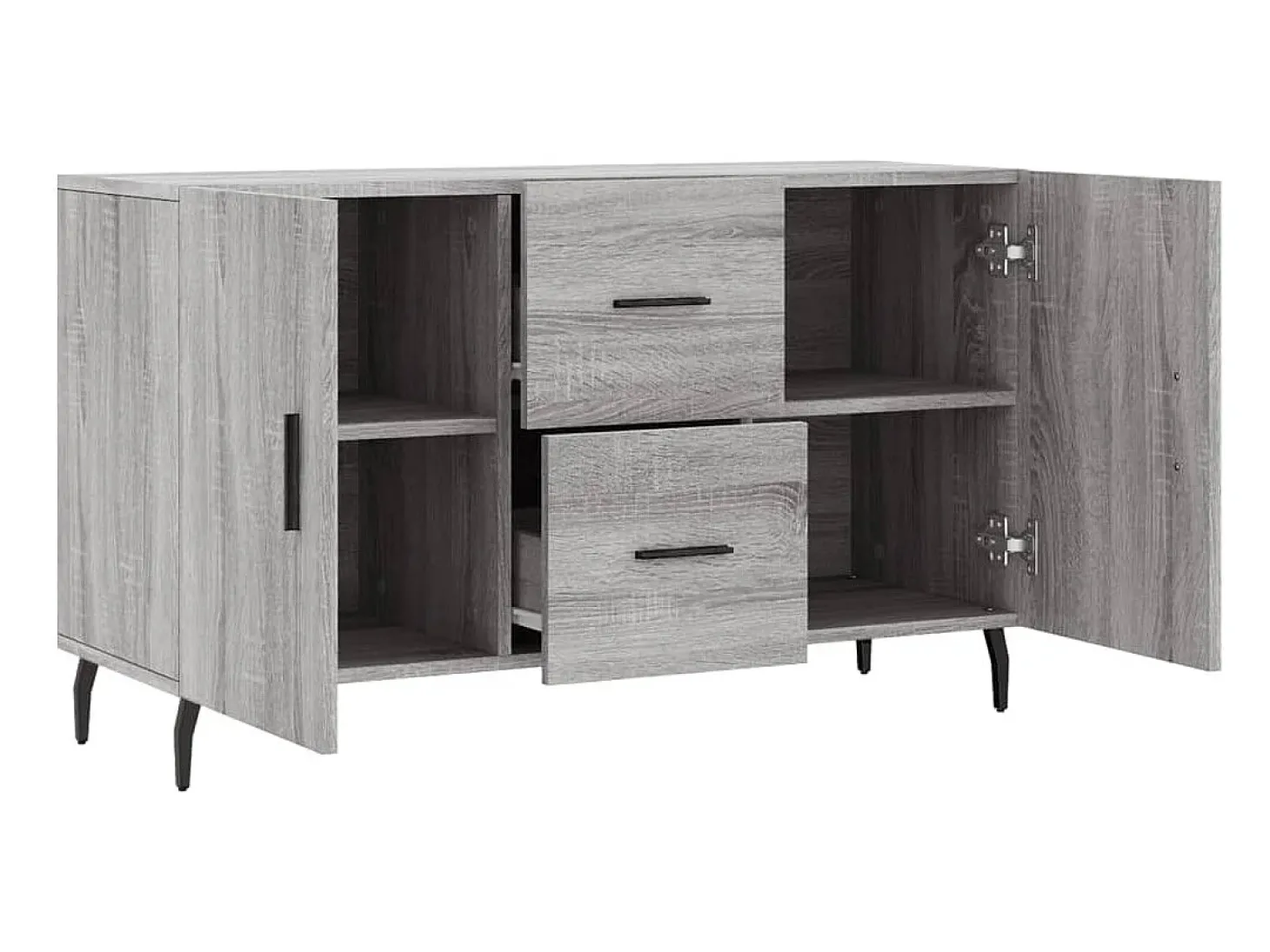 Aparador de madera de ingeniería gris Sonoma 100x36x60 cm ES46808