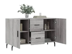 Aparador de madera de ingeniería gris Sonoma 100x36x60 cm ES46808