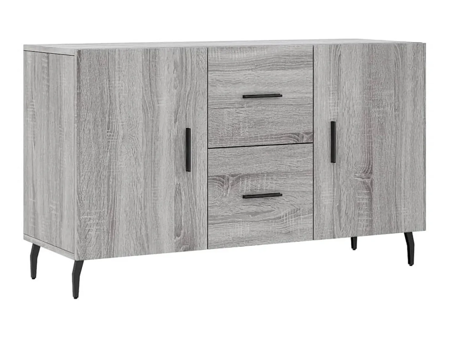 Aparador de madera de ingeniería gris Sonoma 100x36x60 cm ES46808