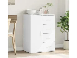 Aparador de madera de ingeniería blanco 59x39x80 cm