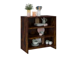 Aparador de madera de ingeniería roble ahumado 70x40,5x75 cm
