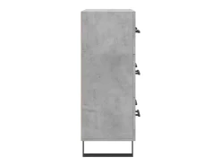 Aparador de madera de ingeniería gris hormigón 69,5x34x90 cm