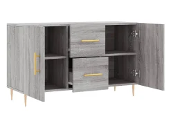 Aparador de madera de ingeniería gris Sonoma 100x36x60 cm