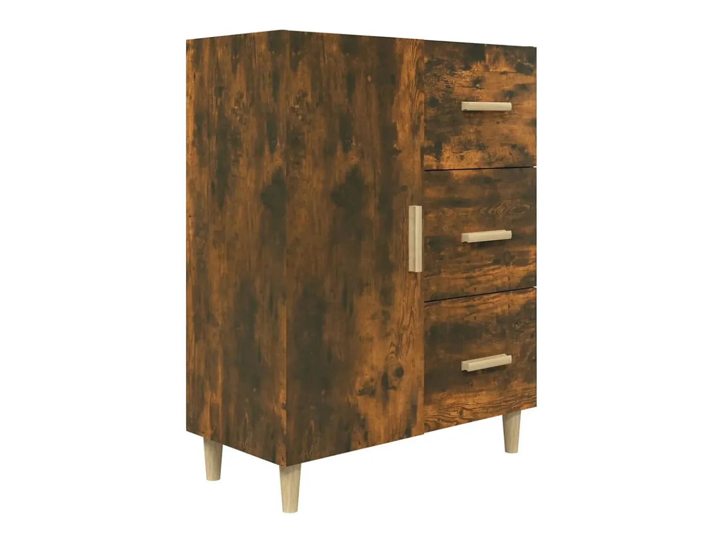 Aparador de madera de ingeniería roble ahumado 69,5x34x90 cm