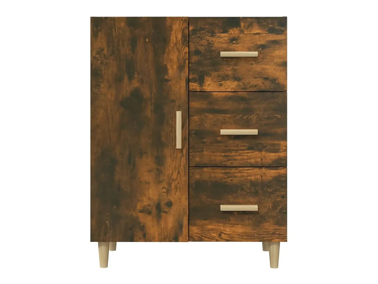 Aparador de madera de ingeniería roble ahumado 69,5x34x90 cm