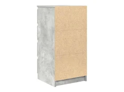 Aparador de madera de ingeniería gris hormigón 37,5x35x76 cm