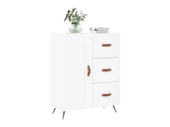 Aparador de madera de ingeniería blanco 69,5x34x90 cm ES37170