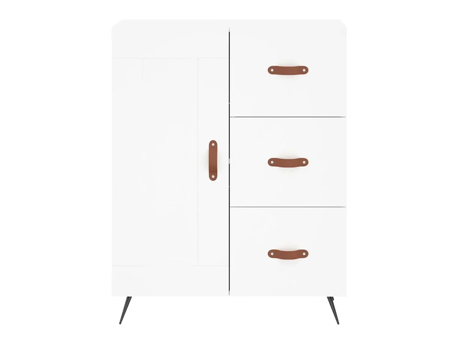Aparador de madera de ingeniería blanco 69,5x34x90 cm ES37170