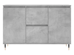 Aparador de madera de ingeniería gris hormigón 104x35x70 cm