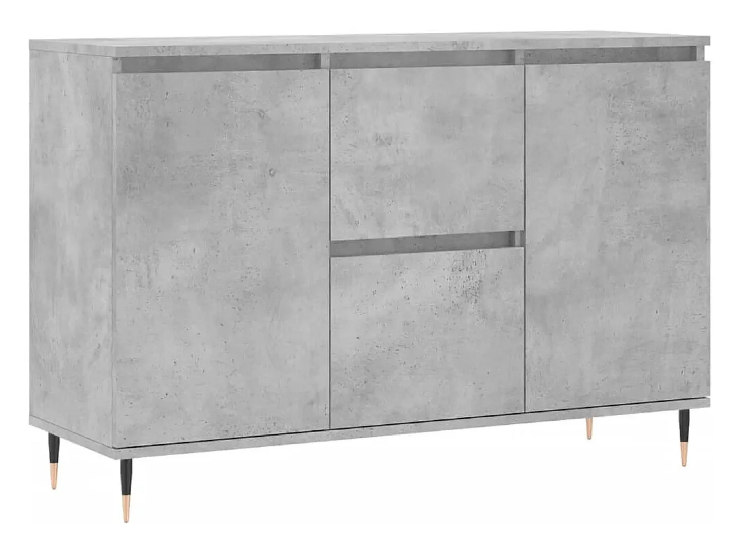 Aparador de madera de ingeniería gris hormigón 104x35x70 cm