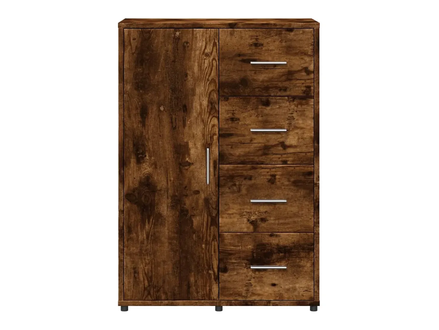 Aparador de madera de ingeniería roble ahumado 60x31x84 cm