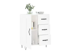 Aparador de madera de ingeniería blanco 69,5x34x90 cm ES43150