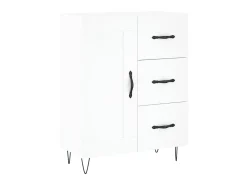 Aparador de madera de ingeniería blanco 69,5x34x90 cm ES43150