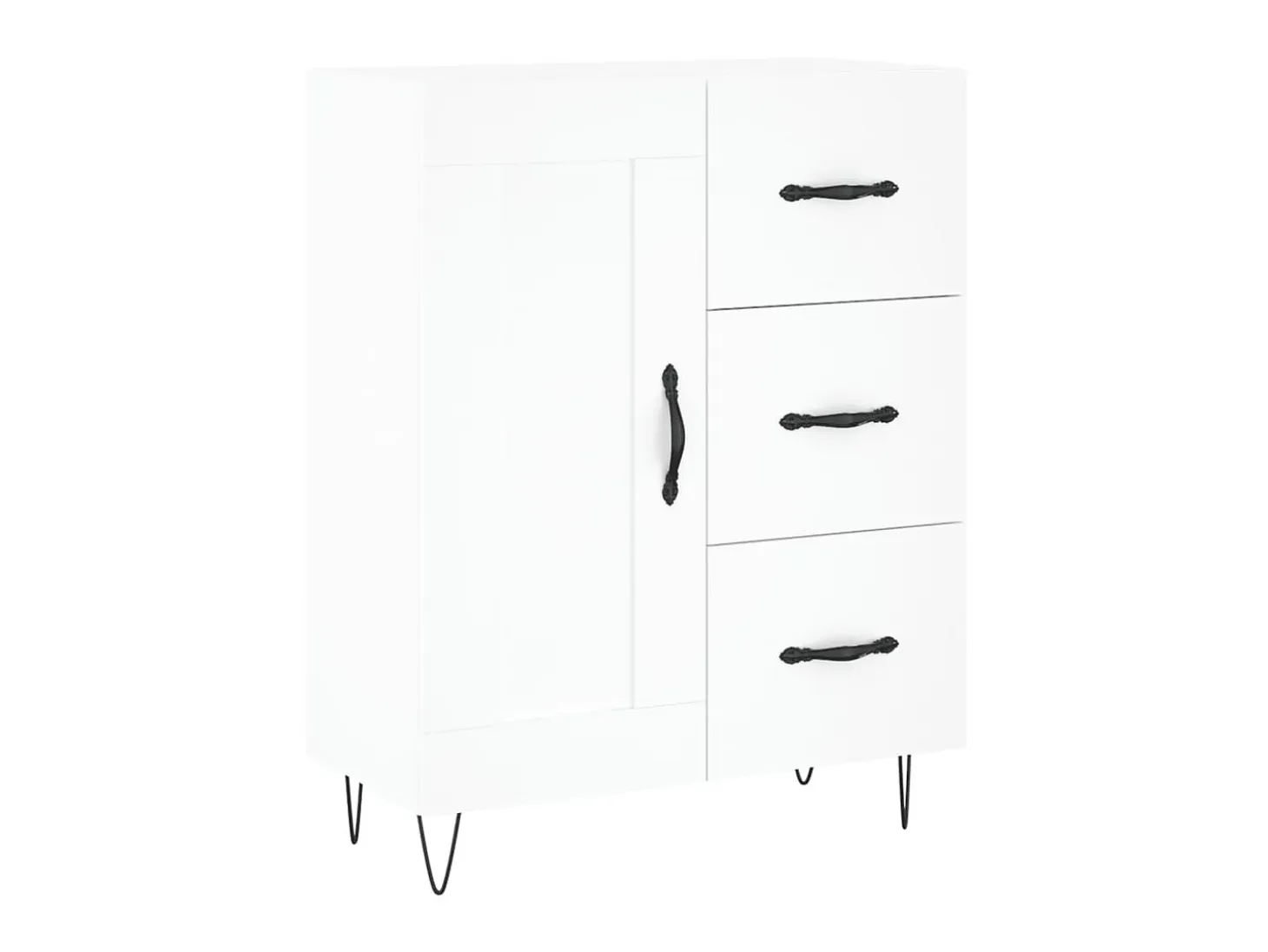 Aparador de madera de ingeniería blanco 69,5x34x90 cm ES43150