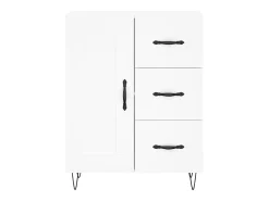 Aparador de madera de ingeniería blanco 69,5x34x90 cm ES43150