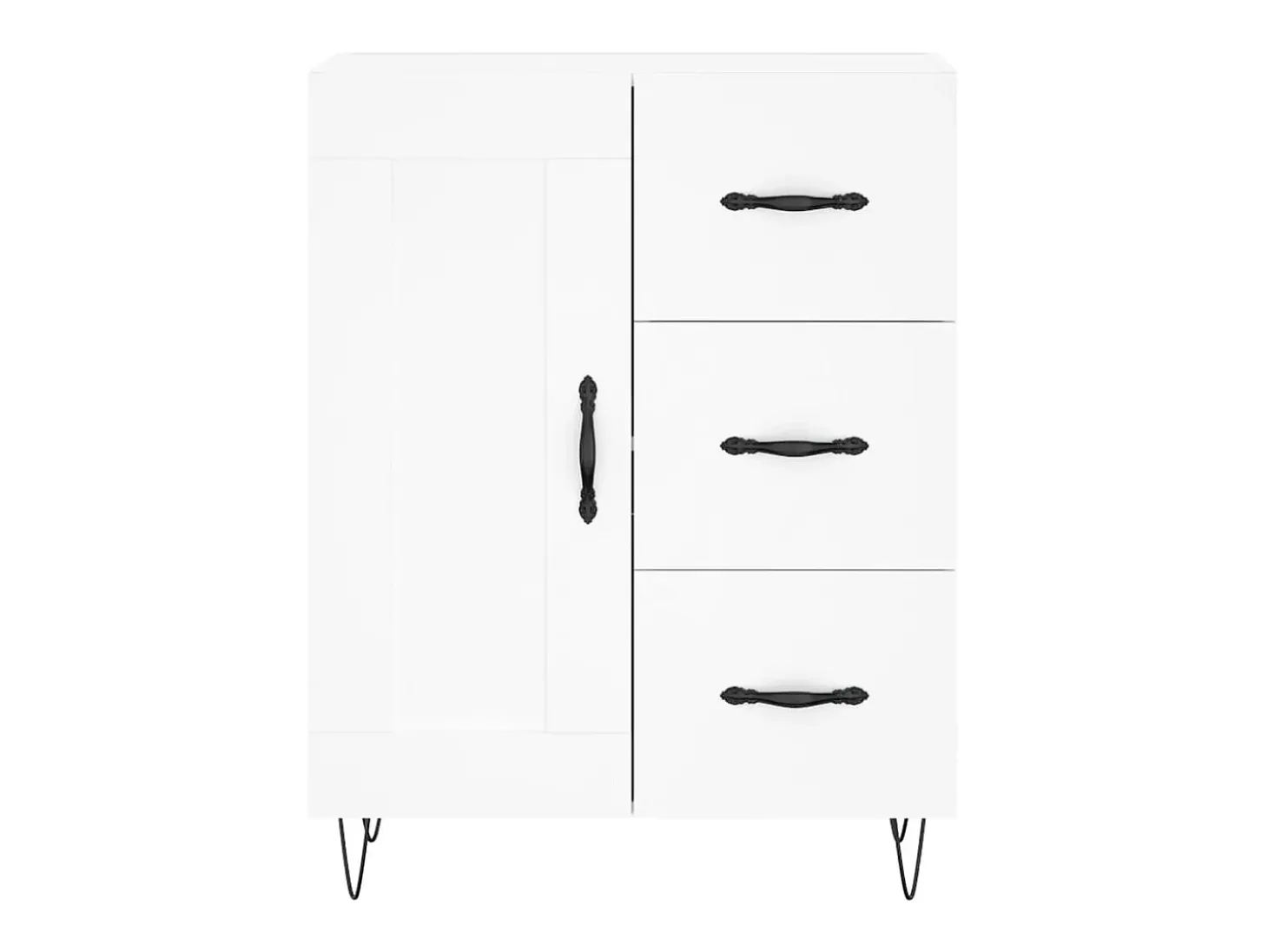 Aparador de madera de ingeniería blanco 69,5x34x90 cm ES43150