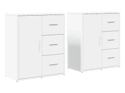 Aparador de madera de ingeniería 2 uds blanco 60x31x70 cm ES893566