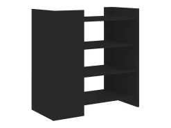 Aparador de madera de ingeniería negro 73,5x35x75 cm