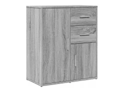 Aparador de madera de ingeniería 2 uds gris Sonoma 60x31x70 cm ES132933