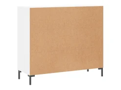Aparador de madera de ingeniería blanco 90x34x80 cm
