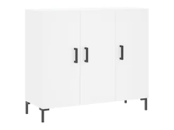 Aparador de madera de ingeniería blanco 90x34x80 cm