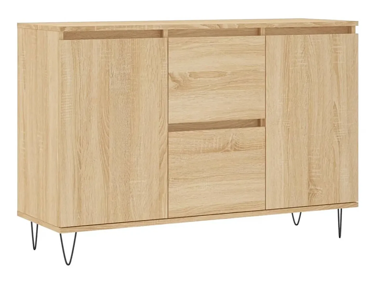 Aparador de madera de ingeniería roble Sonoma 104x35x70 cm ES36833