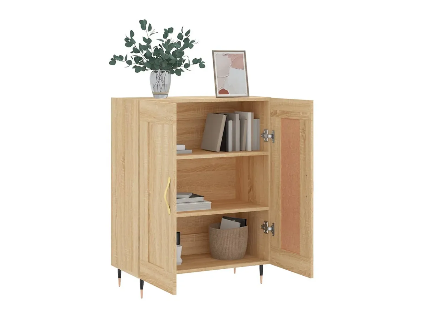 Aparador de madera de ingeniería roble Sonoma 69,5x34x90 cm ES32499