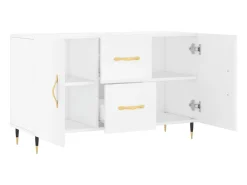 Aparador de madera de ingeniería blanco 100x36x60 cm ES44128