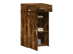 Aparador de madera de ingeniería roble ahumado 50x42,5x93 cm