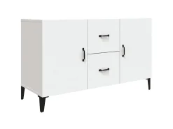 Aparador de madera de ingeniería blanco 100x36x60 cm ES97461