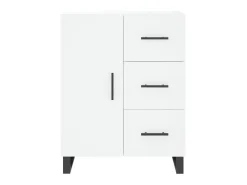 Aparador de madera de ingeniería blanco 69,5x34x90 cm ES75042