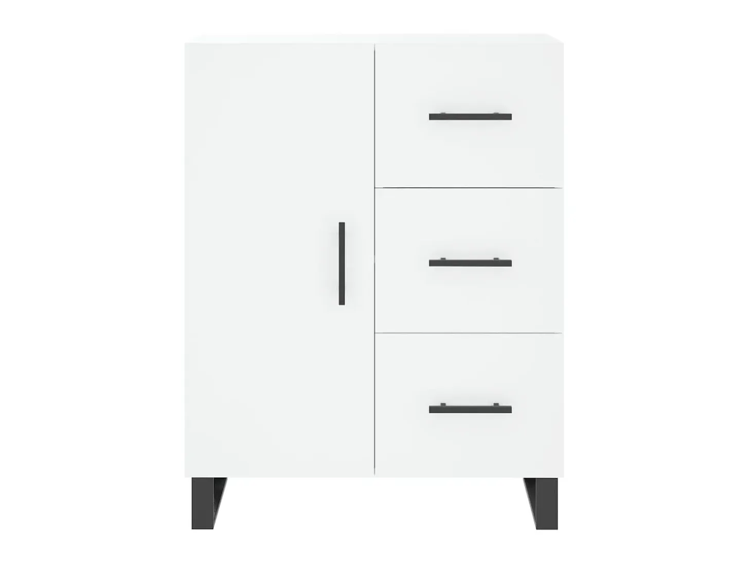 Aparador de madera de ingeniería blanco 69,5x34x90 cm ES75042