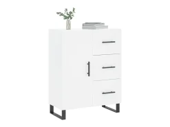 Aparador de madera de ingeniería blanco 69,5x34x90 cm ES75042