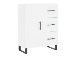 Aparador de madera de ingeniería blanco 69,5x34x90 cm ES75042