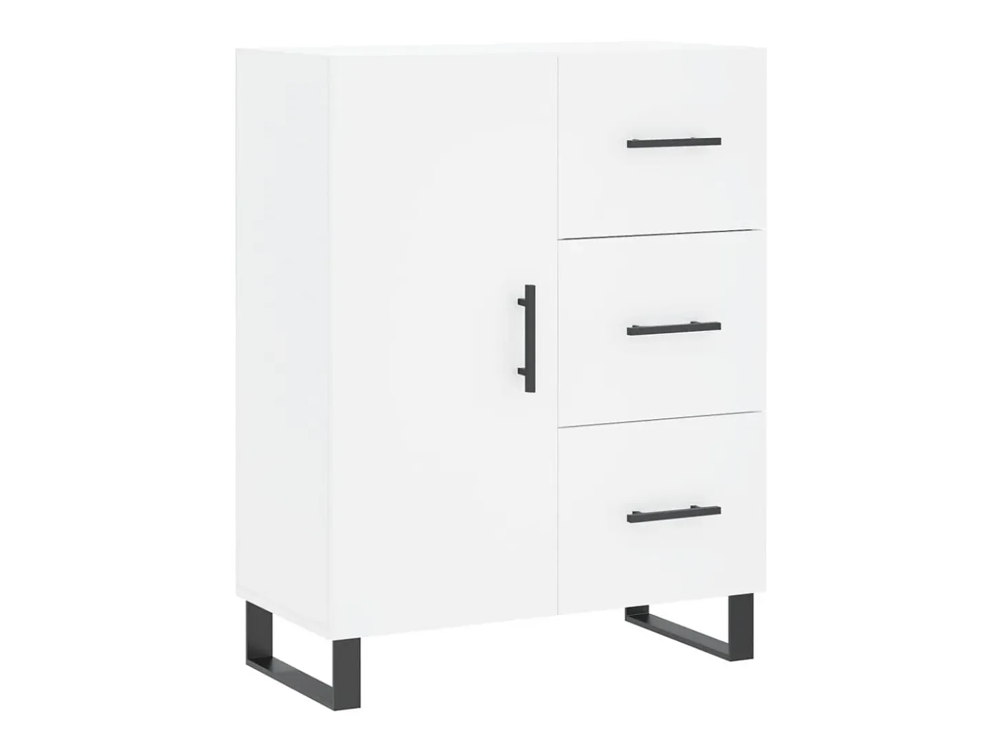 Aparador de madera de ingeniería blanco 69,5x34x90 cm ES75042