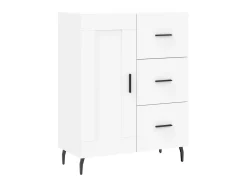 Aparador de madera de ingeniería blanco 69,5x34x90 cm ES90481