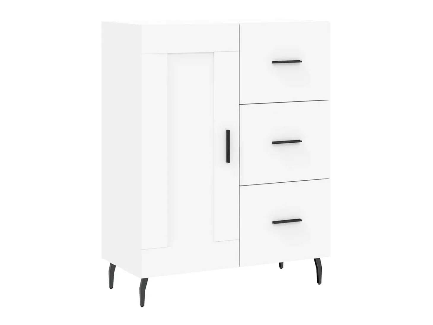 Aparador de madera de ingeniería blanco 69,5x34x90 cm ES90481