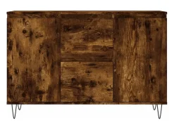 Aparador de madera de ingeniería roble ahumado 104x35x70 cm